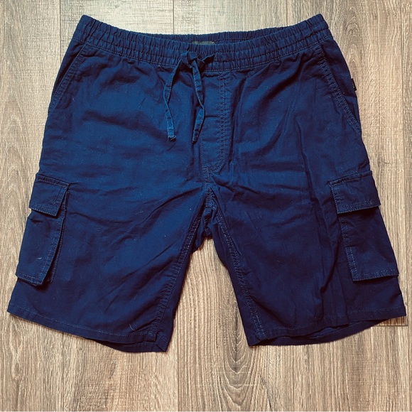 NWT Onia Tom linen blend cargo shorts, navy blue, size M - Picture 2 of 9